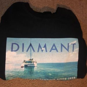 Used Black/Aqua Diamond Supply Co. Crewneck